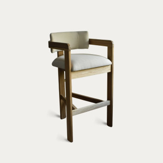 Taburete para Isla / Desayunador / Barra Málaga Con Apoyabrazos Madera Petiribí