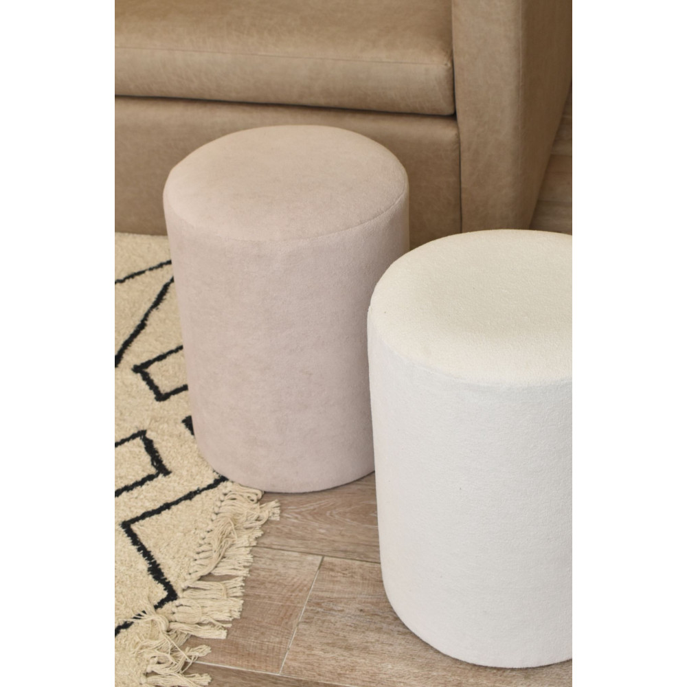 Puff cilindrico 35x45cms Stock para entrega inmediata Bucle 