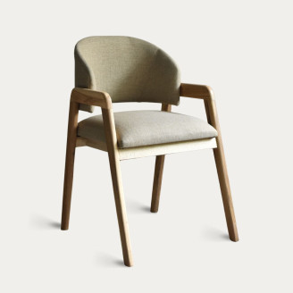 Silla Roma con Apoyabrazos Lino Spazio Linen Madera Petiribi Stock entrega inmediata