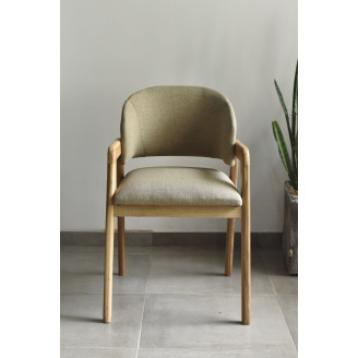 Silla Roma con Apoyabrazos Lino Spazio Linen Madera Petiribi Stock entrega inmediata