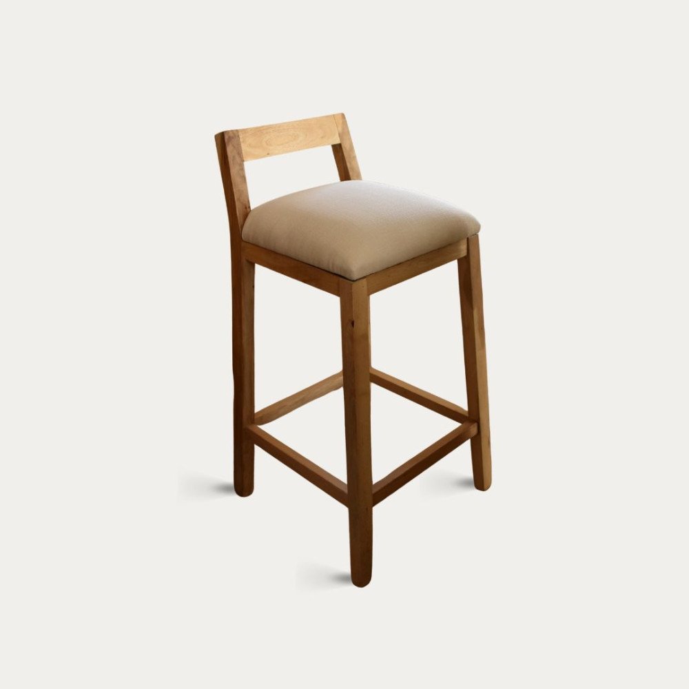 Taburete para Isla / Desayunador / Barra Génova Asiento Tapizado Madera Petiribí Taburete para Isla / Desayunador / Barra Génova Asiento Tapizado Madera Petiribí