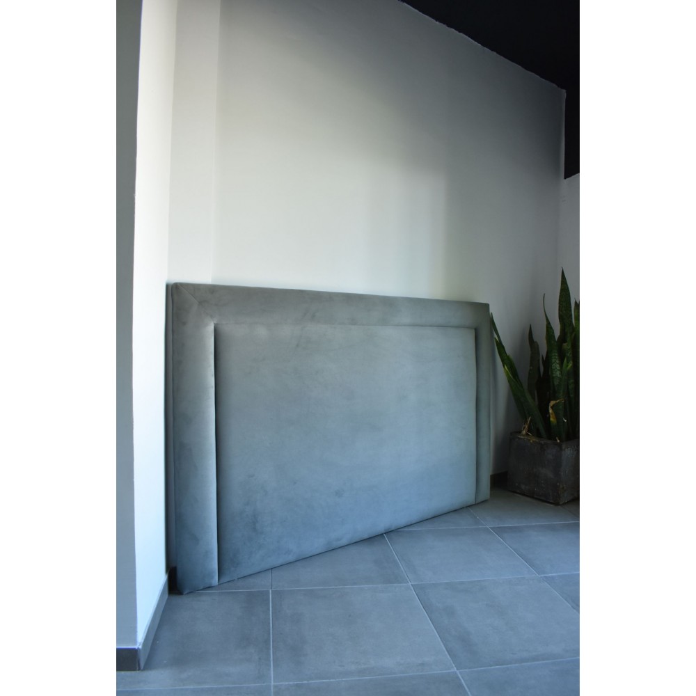 Respaldo de cama doble costura