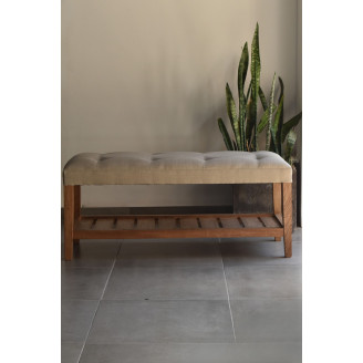 Pie de Cama Praga Stock para entrega inmediata Lino Spazio Beige